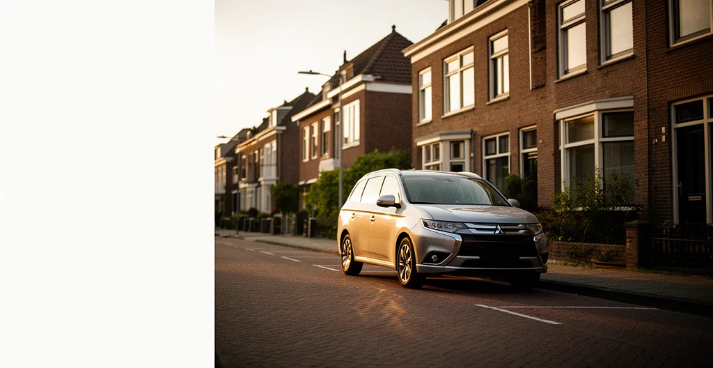 Moderne betaalbare 7-zitter gezinsauto met zichtbare ruimte voor groot gezin