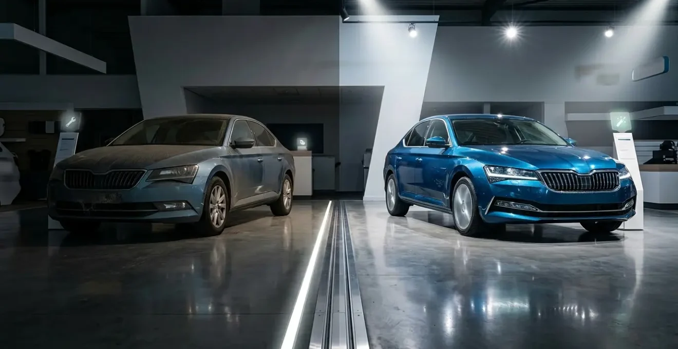 Vergelijking tussen facelift model en voorganger auto in Nederlands showroom