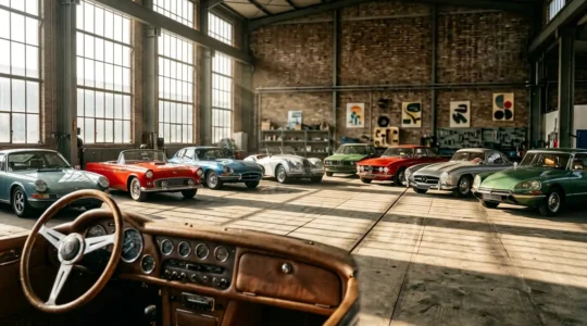 Verzameling klassieke auto's in Nederlandse garage voor investering