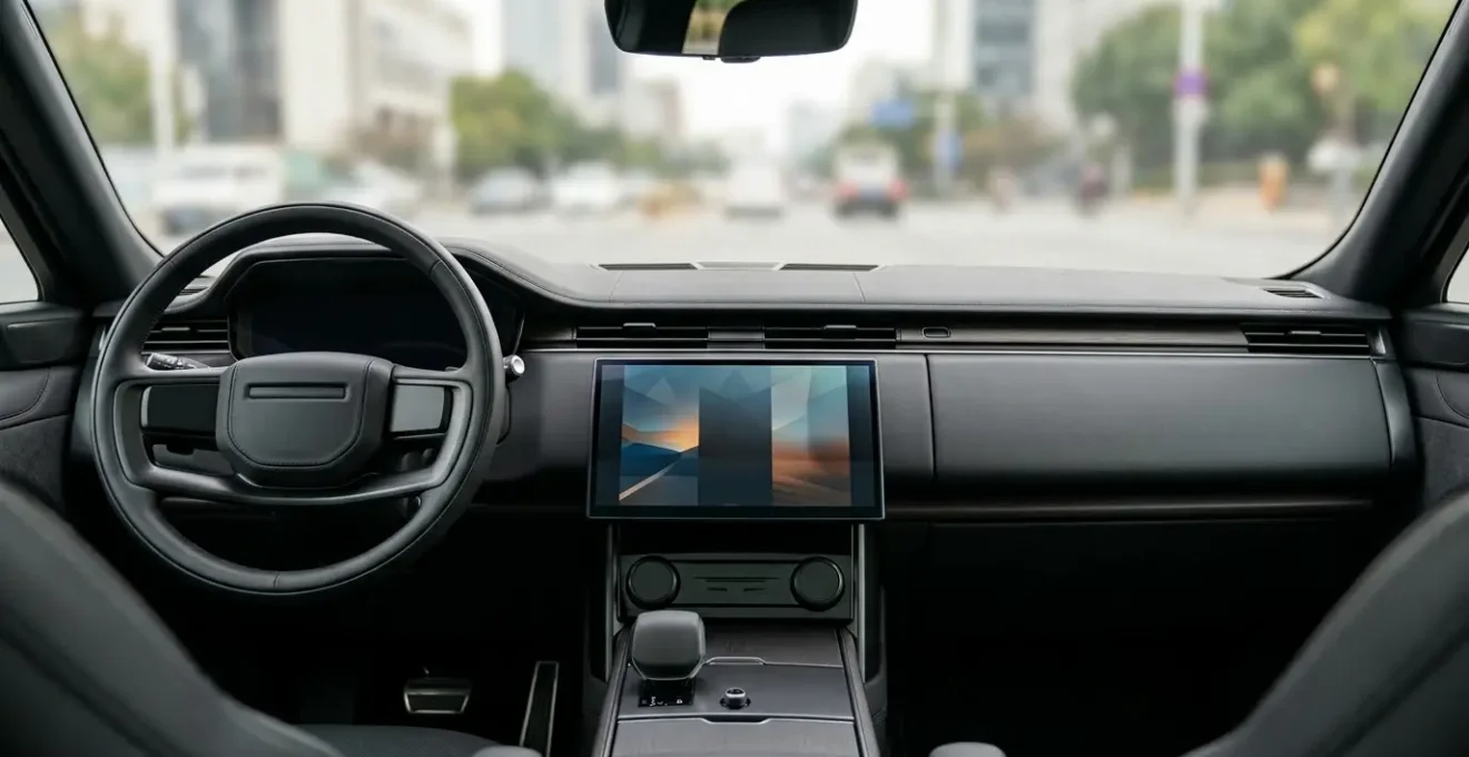 Dashboard van moderne auto met smartphone integratie en navigatiesysteem