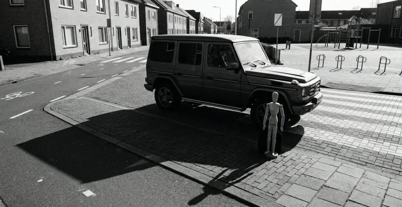 Visualisatie blinde hoek SUV bij Nederlandse school