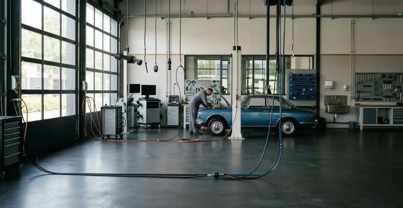 Professionele garage met moderne diagnose apparatuur